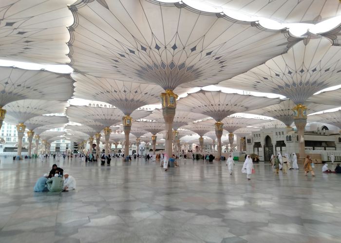 The Courtyard of Masjid an-Nabawi